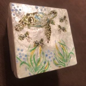 Capiz Shell Box Hand-painted in the Philippines